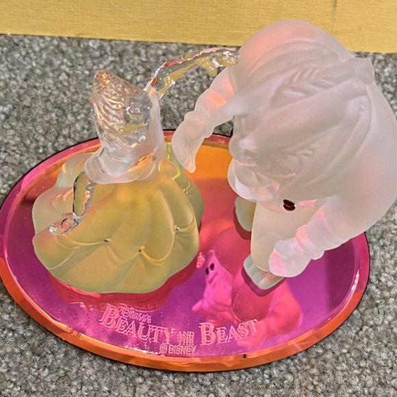 1998 Disney Parks Beauty the Beast Glass Figurine Arribas Crystal $225 Cost RARE - Picture 4 of 7